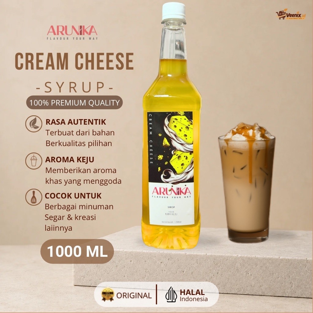 Sirup Cream Cheese Arunika 1L Untuk Kopi dan Minuman Kekinian