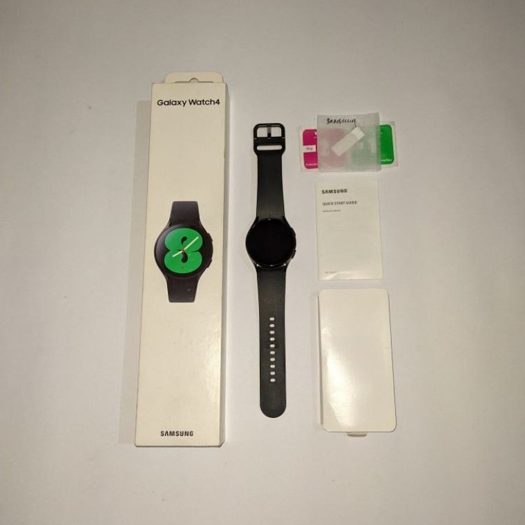 {SECOND} Samsung watch 4 40mm -free anti gores layar- (Black) / smartwatch second / barang bekas