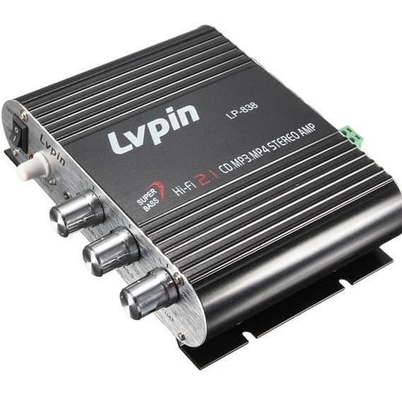 LVPIN LP838 MINI HIFI STEREO AMPLIFIER TREBLE BASS BOOSTER 12V 200W BL PROX