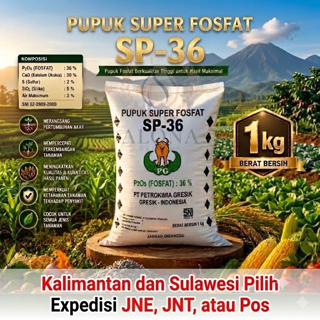 Pupuk SP-36 Kemasan 1 kg. Pupuk TSP-36 Kemasan 1 kg