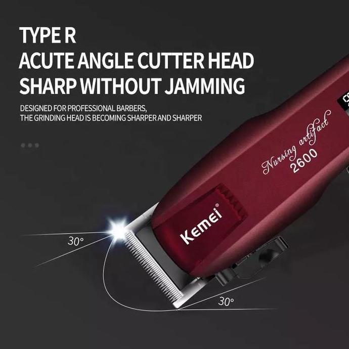 Kemei Pg2600 Alat Cukur Rambut Kemei Pg2600 Cordless Usb Cable Km-Pg2600 Rechargeable Hair Clipper M