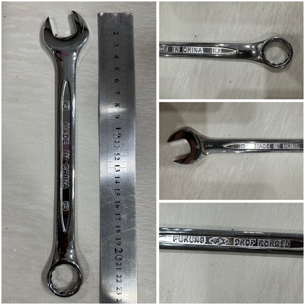 19mm Kunci ring pas merk fukung 19 mili wrench combination kunci banci bencong ringpas kunci kombina