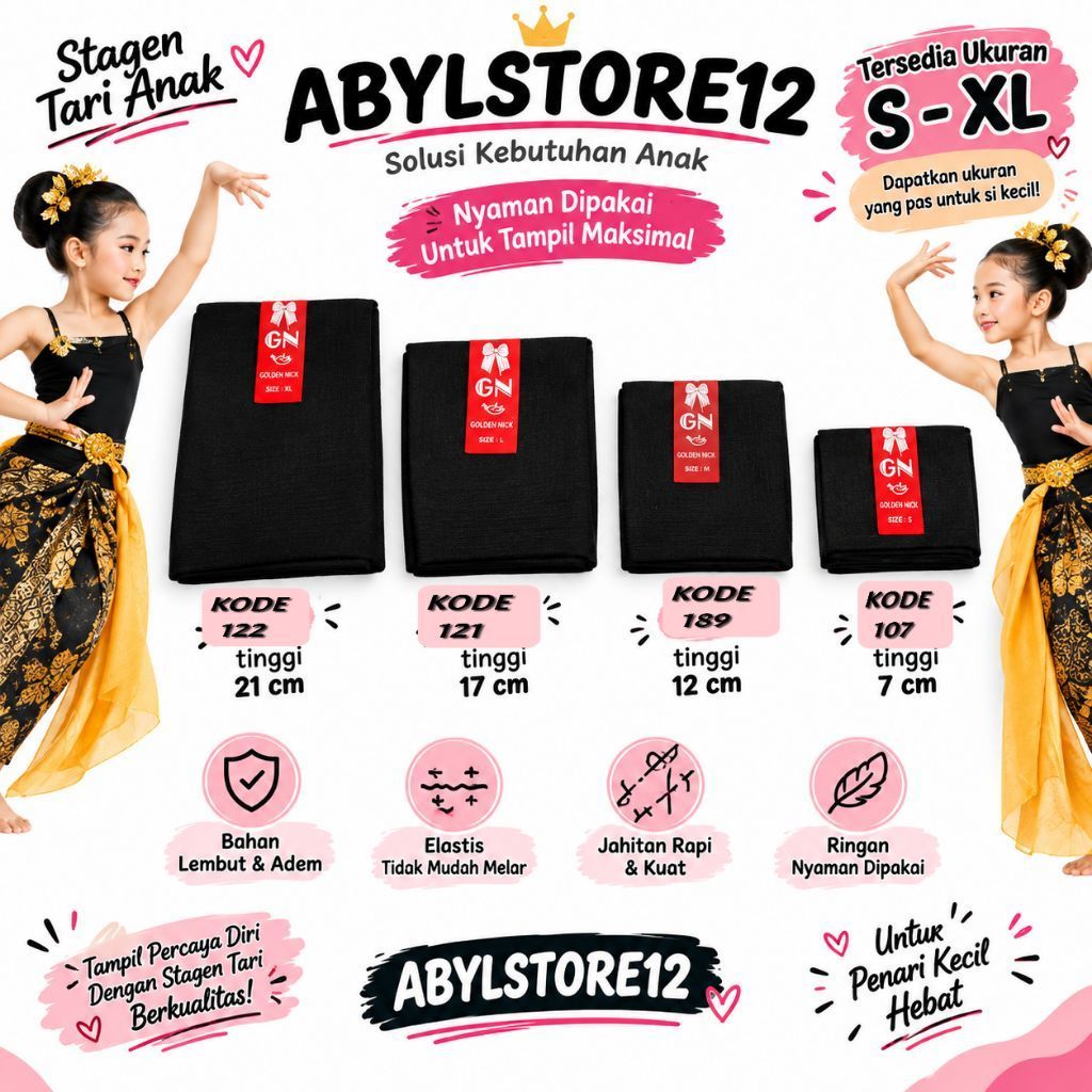 TERMURAHSTAGEN TARI ANAK STAGEN 107 189 121 122 KORSET TARI JAIPONG STAGEN SERBAGUNA