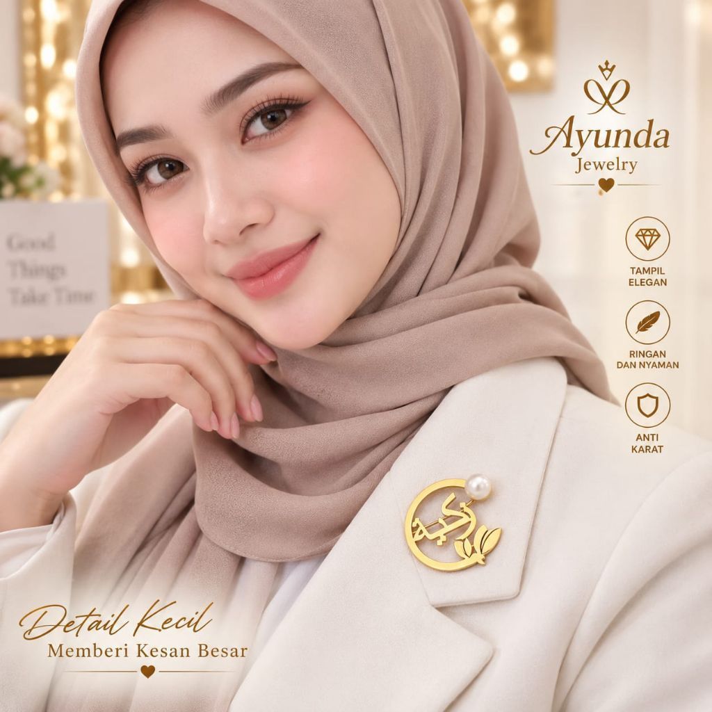 Bros Nama custom font arabic bros wanita mutiara titanium