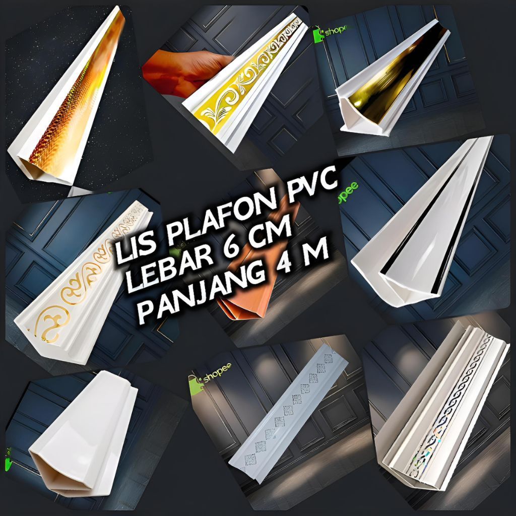 lis dinding plafon pvc panjang 4 meter