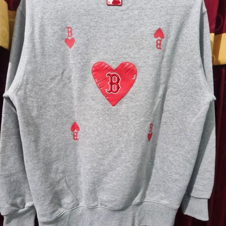 CREWNECK MLB ABU BORDIR BACKPRINT BOSTON SIZE S LIKE NEW