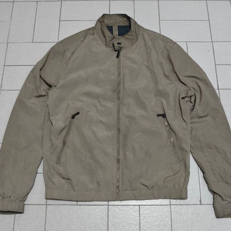 Jaket Casual Motoran Massimo Dutti Cream