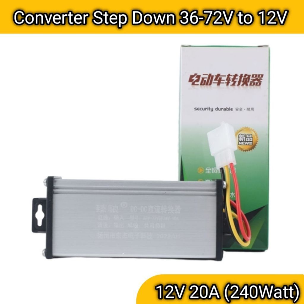 Converter DC-DC 36V-72V to 12V 20A 240Watt Step Down 36V 48V 60V 64V 72V to 12V 20A