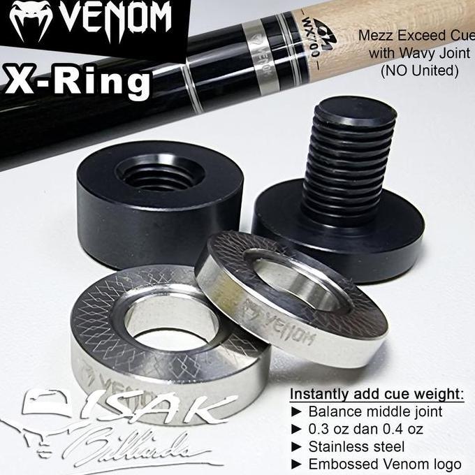 Venom X-Ring W Joint Pemberat - Cue Stick Mezz Exceed Wavy Weight Bolt