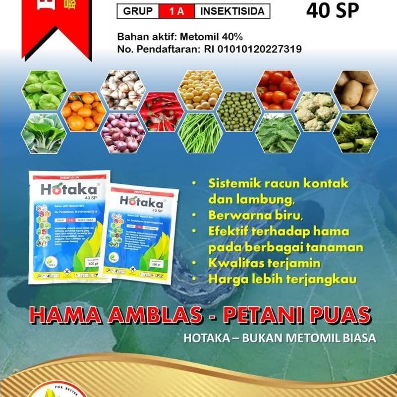 Insektisida Hotaka 40 SP 100 Gram Biru Sistemik Metomil