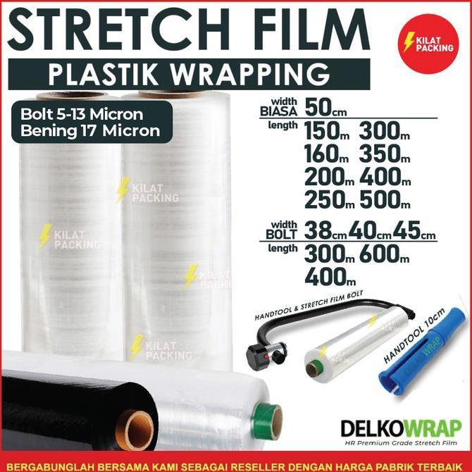 Stretch Film Bening / Plastik Wrapping Barang Plastic Wrap 50CM SATUAN