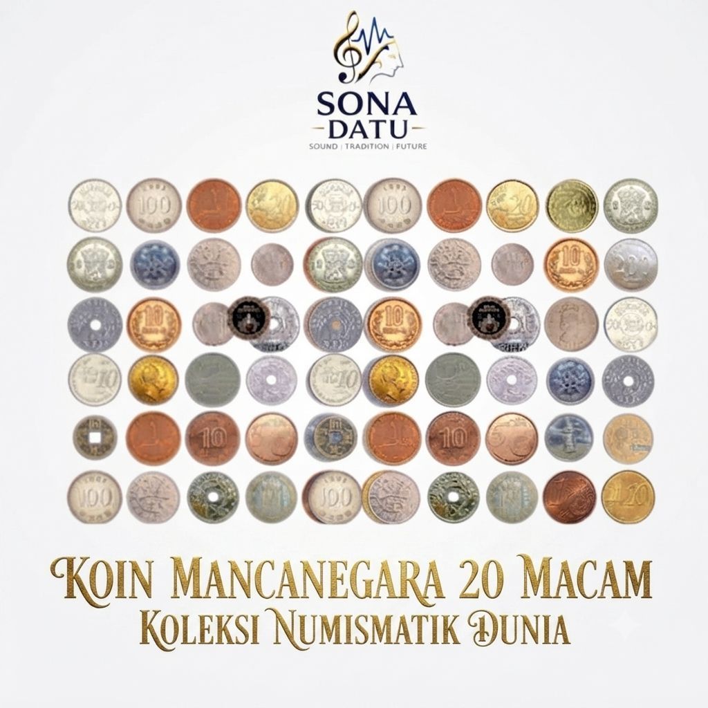 [20PCS] Koin Asli Koleksi Koin kuno Nederland Koin Korea Koin Thailand KoinKamboja Koin Indonesia Ko