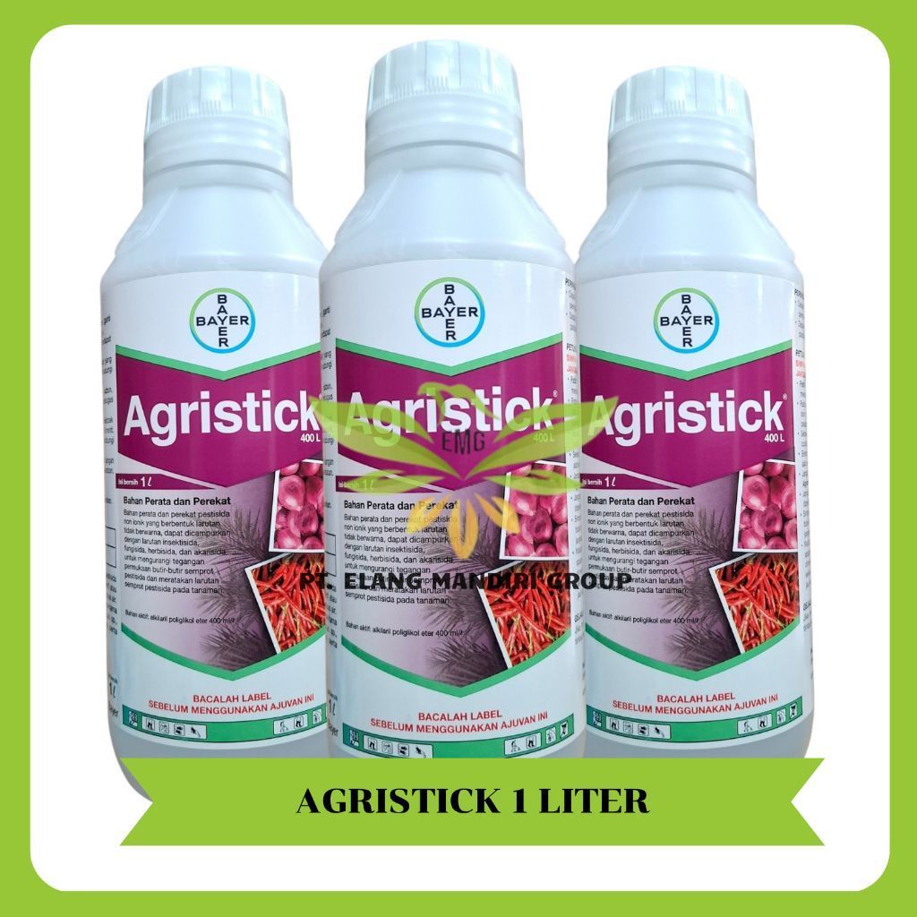 Agristick 1 Liter Perekat Alkylaril Poliglikol Eter 400 g/l Penembus Perekat Perata Pestisida  100% 