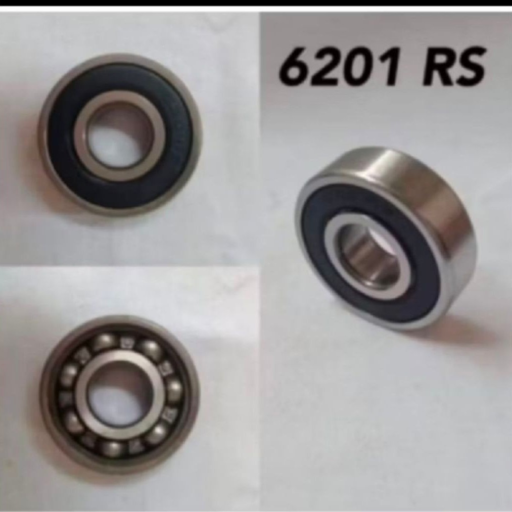 1PAKET ISI 2 BUAH BEARING 6201 RS RODA DEPAN BEAT VARIO GENIO SCOOPY SPAYCI SUPRA DLL..
