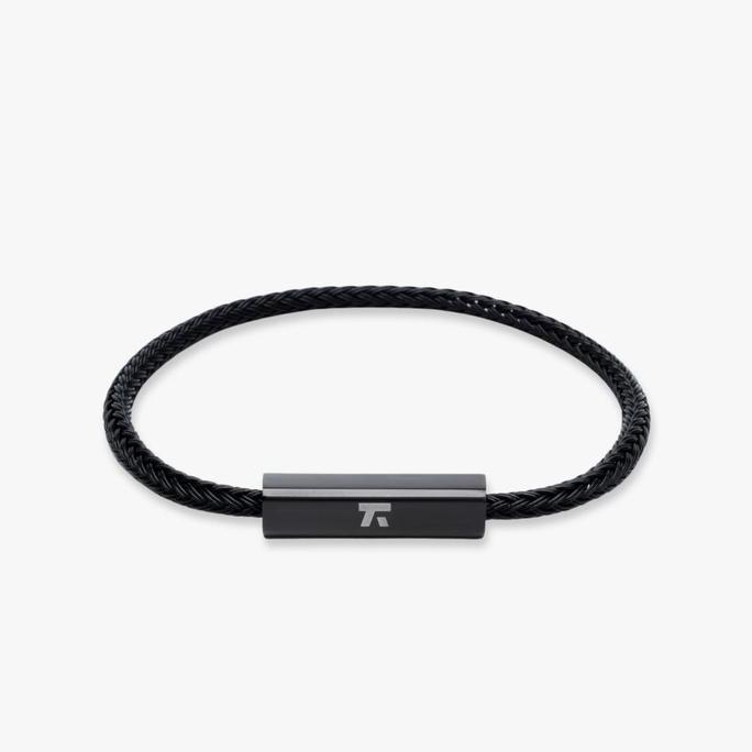 Kuze Original Gelang 316L Stainless Steel Collection-Berkley Bracelet Hitam & Silver Anti Karat Aman