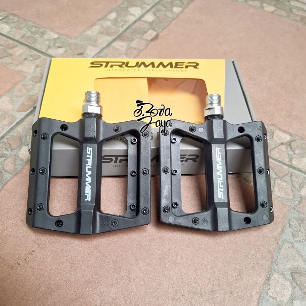N55 HITAM PEDAL SEPEDA MTB STRUMMER NYLON AS BESAR