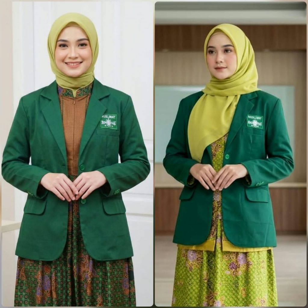 Jas Muslimat Nu seragam wanita Blazer Muslimat NU bahan drill grade A Premium
