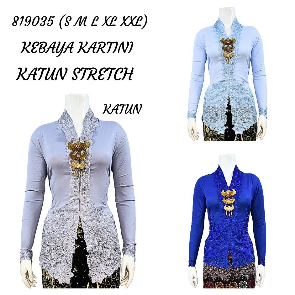 Indah Collection KEBAYA KARTINI MODERN LENGAN PANJANG BORDIR SENADA KATUN STRETCH KEBAYA WISUDA KEBA