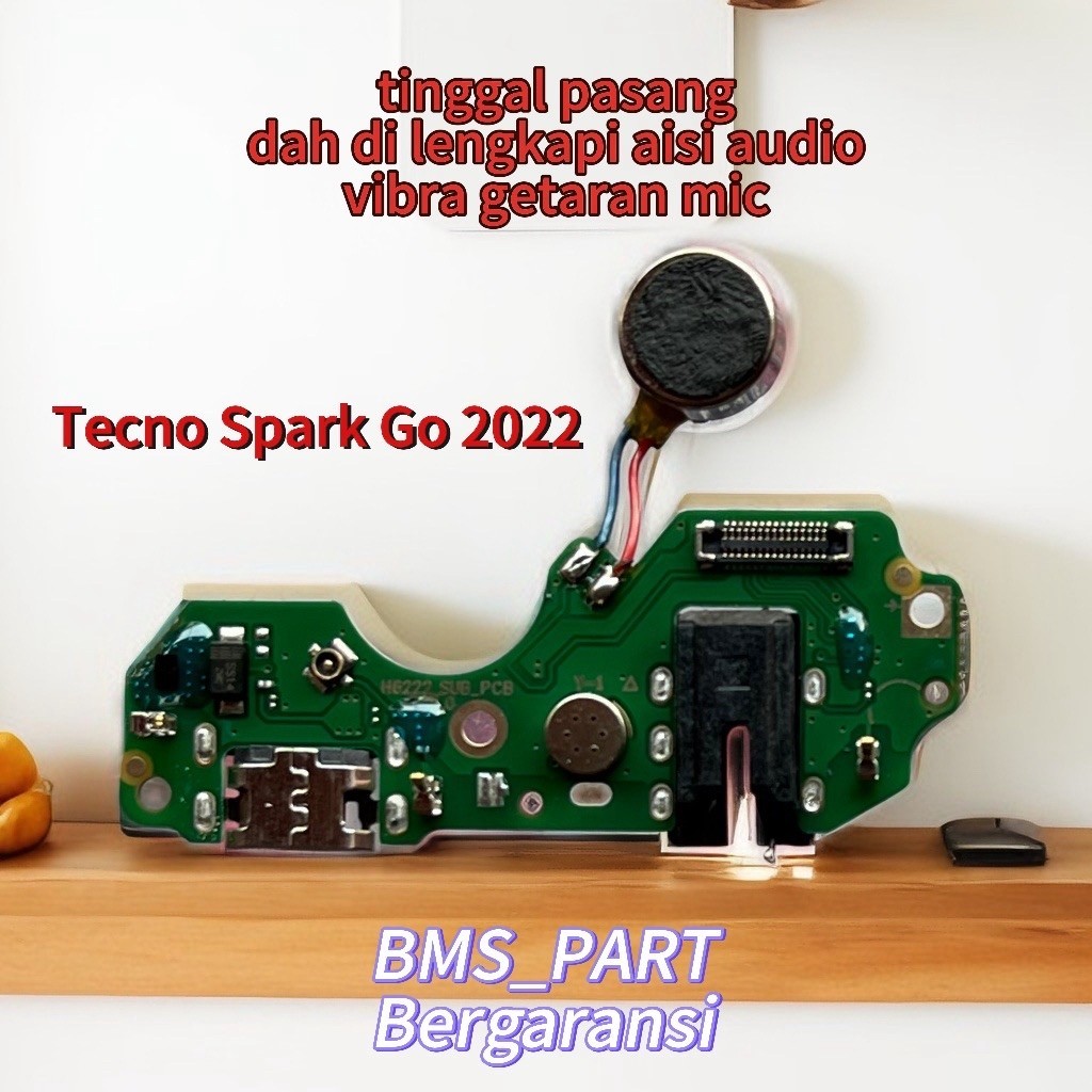 Konektor Cas Papan Pcb Konektor Cas Mic Vibra Getaran Tecno Spark Go 2022