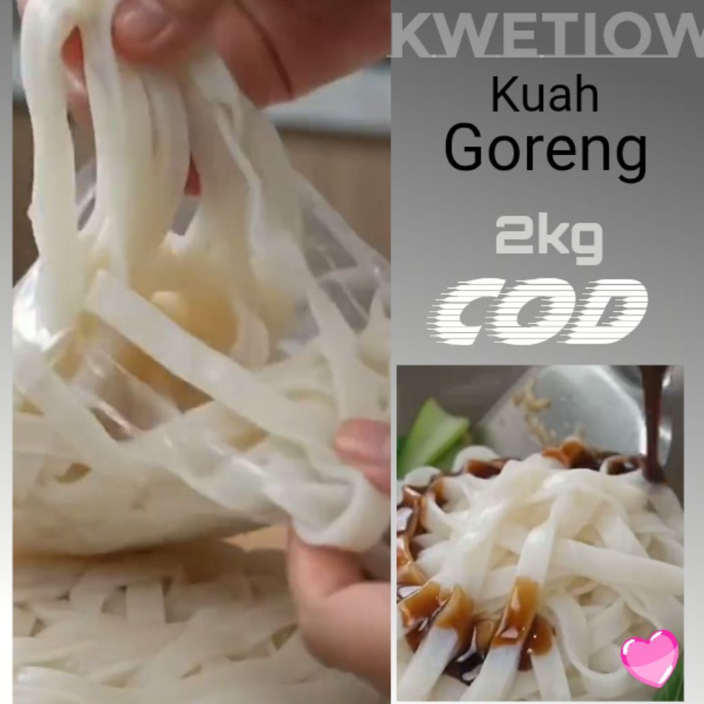 kwetiau /kwetiaw panjang dan lebar 2kg
