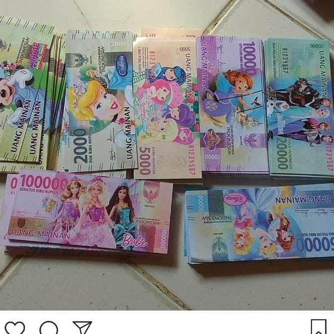 mainan duit duitan atau uang uangan isi 1000 karakter motif