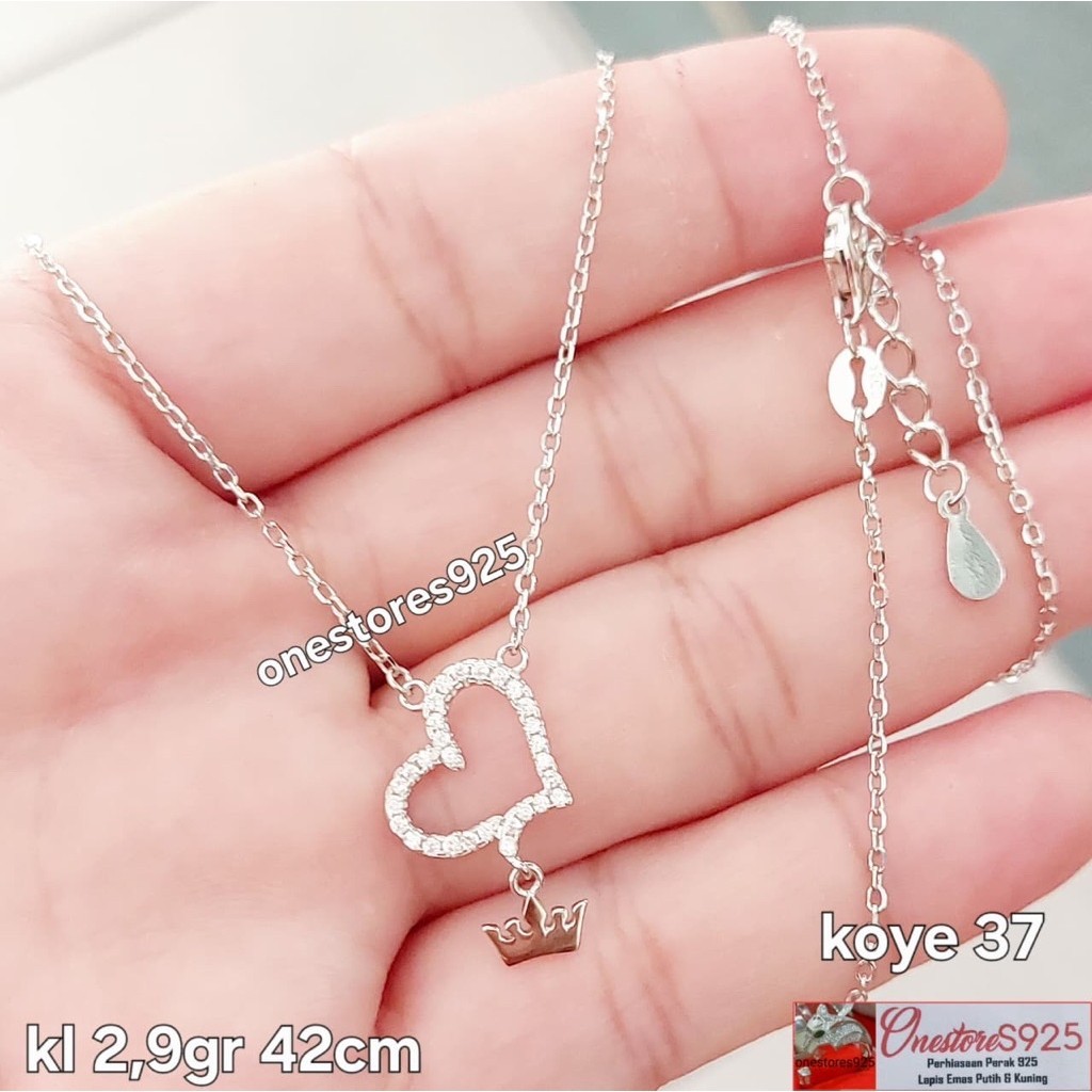 KALUNG KOYE WANITA PERAK 925 LAPIS EMAS PUTIH KOYE 37