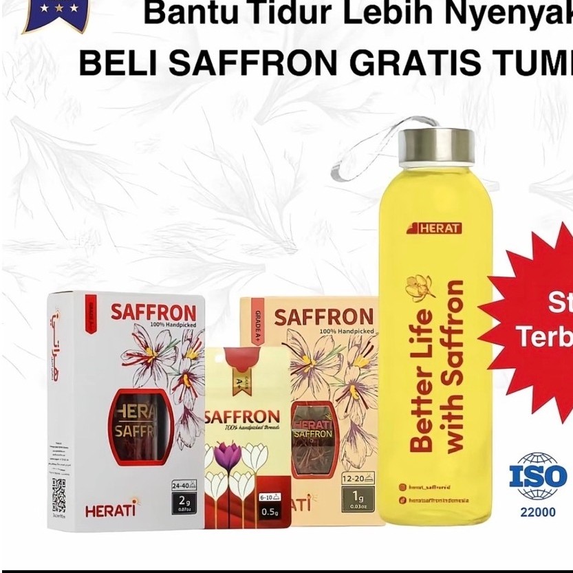 safron afganistan bunga safron Grade A+ tanpa tumbler