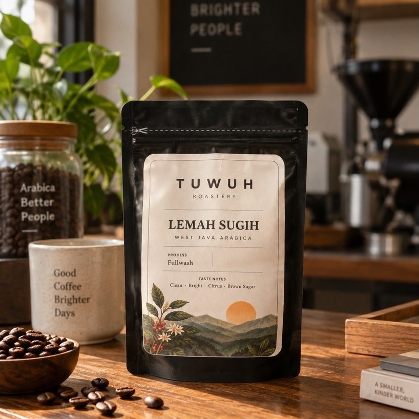 Biji Kopi TUWUH Roastery Lemah Sugih Jawa Barat Arabika Proses Fullwash