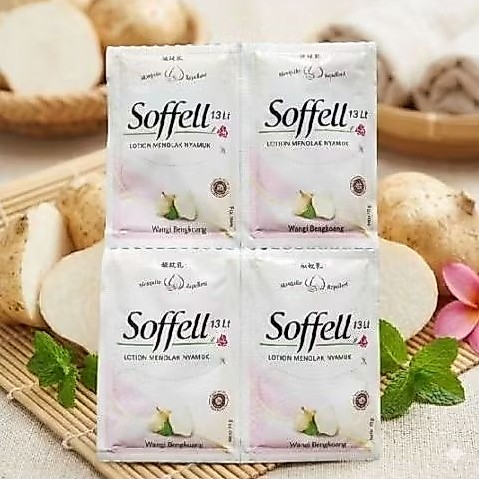 Soffel lotion anti nyamuk jumbo aroma bengkoang isi 6sachet