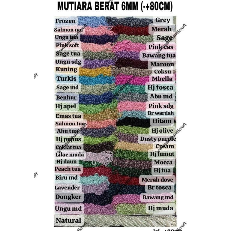 Mote/Manik/Mutiara Berat/Mutiara Berat 6mm