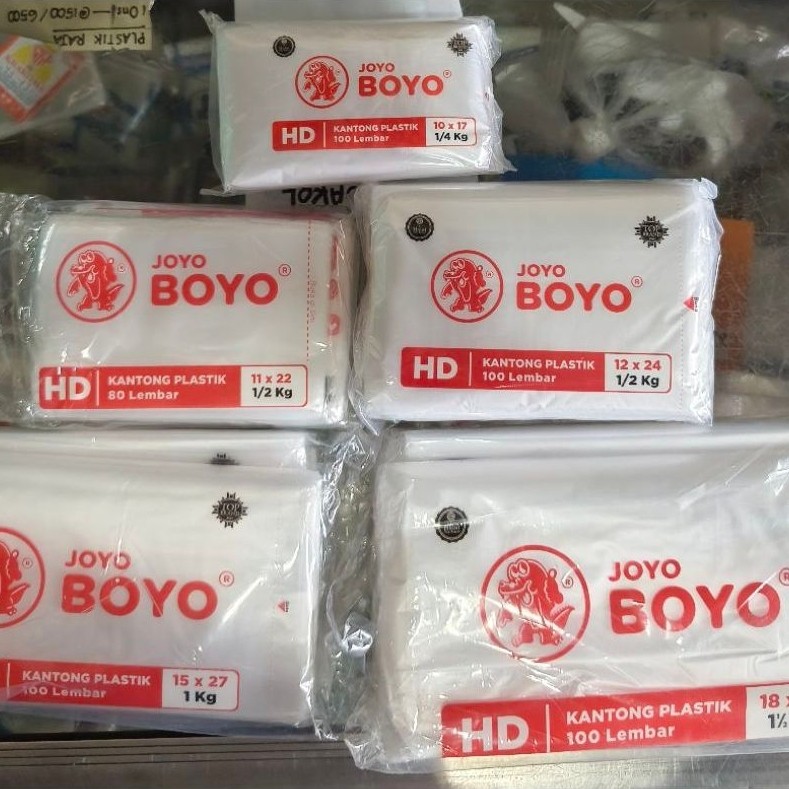 JOYO BOYO Kantong Plastik HD  Bening 10x17 11x22 12x24 15x27 18x30 Aman Makanan