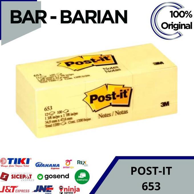 Post It 653 / Memo Tempel Post It 653 / Notes Tempel Post It - 12 Pad