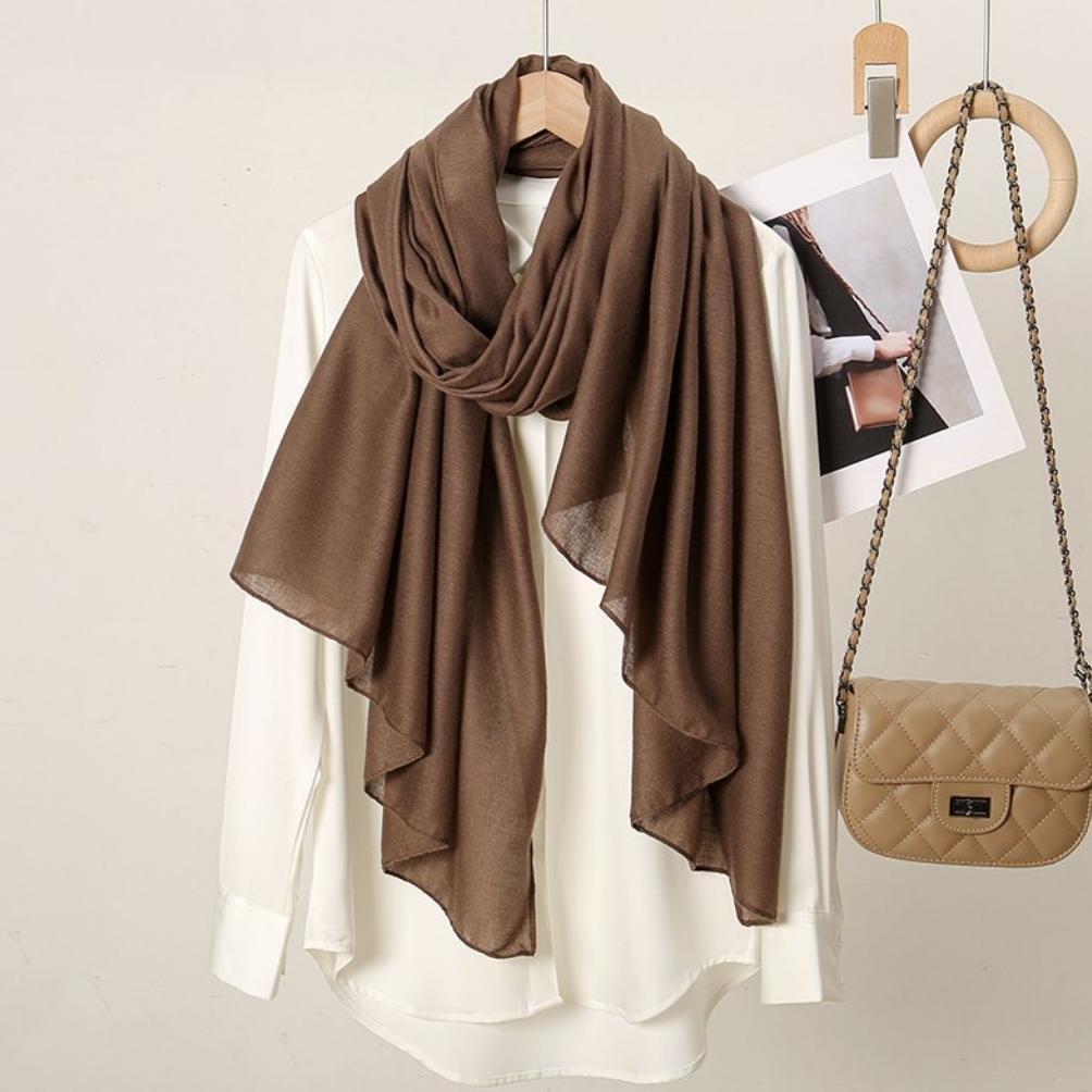 syal selendang Pashmina Voal shawl Catton Premium Scarf jumbo 185*85 cotton voal Hijab Shawl Import 