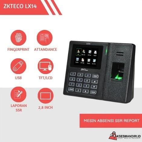 Zkteco Lx14 Mesin Absensi Fingerprint Tanpa Software