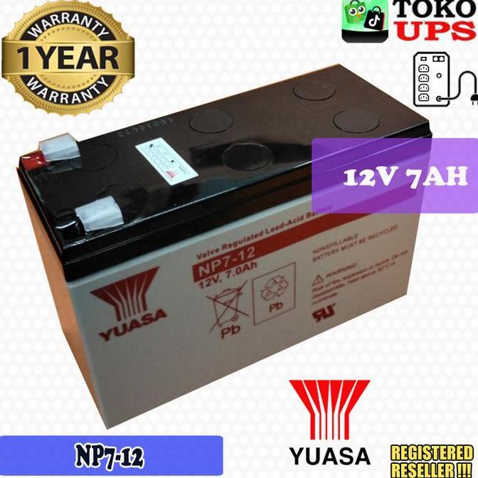 YUASA BATTERY AKI KERING UPS NP7-12 Yuasa 12V 7AH