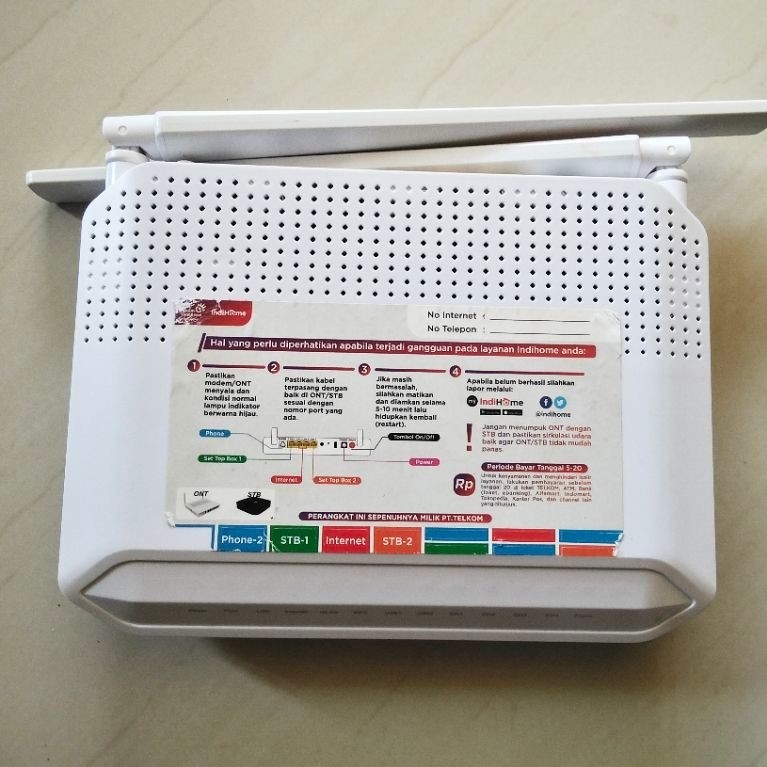 Router GPON Fiberhome HG6145F port biru
