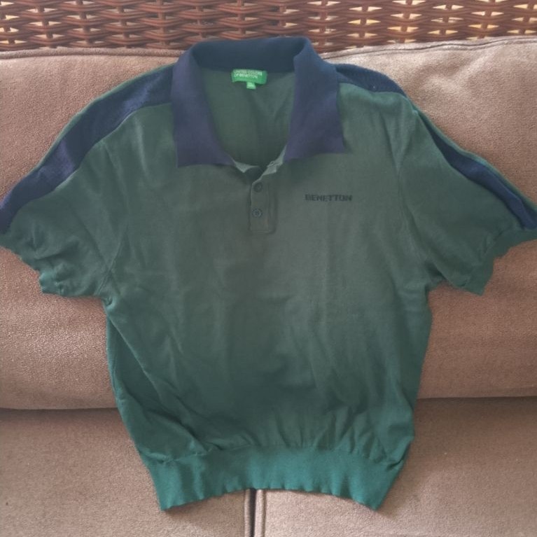 United Color of Benetton Knit Polo Shirt Size XL