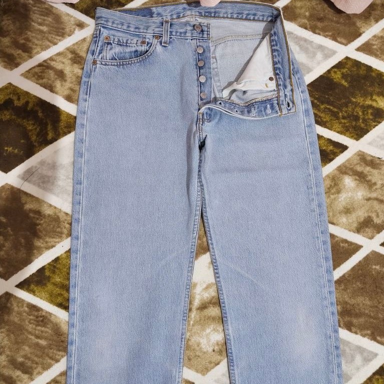 celana pria Vintage levis 501 blank tab usa