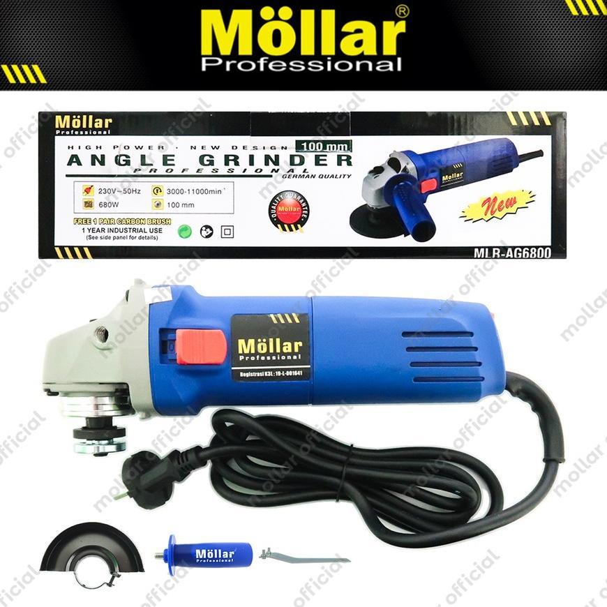 MOLLAR AG6800 / AG6700 MESIN GERINDA TANGAN POLISHER 100 MM / VARIABLE SPEED