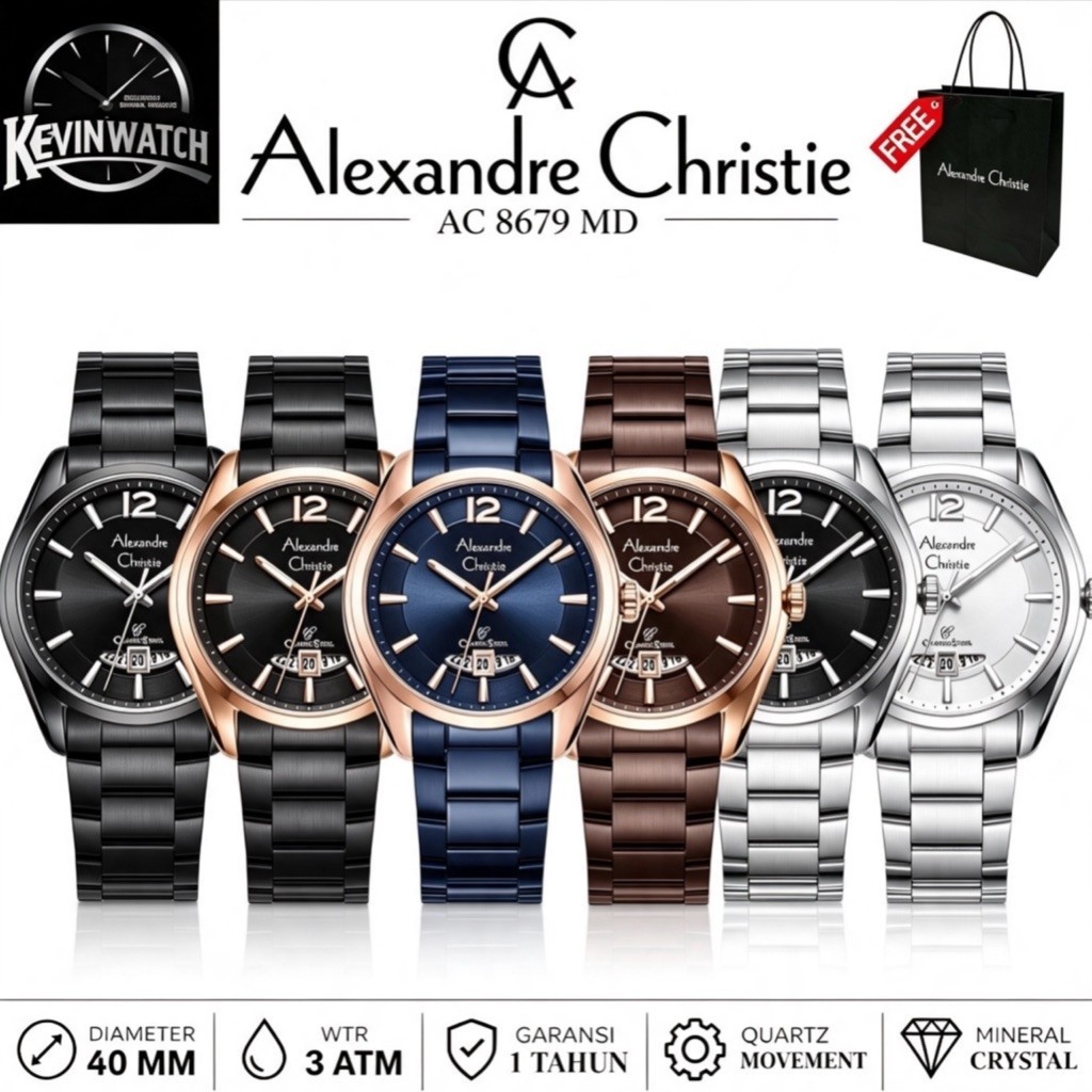 Jam Tangan Pria Alexandre Christie 8679 AC8679 (ORIGINAL)