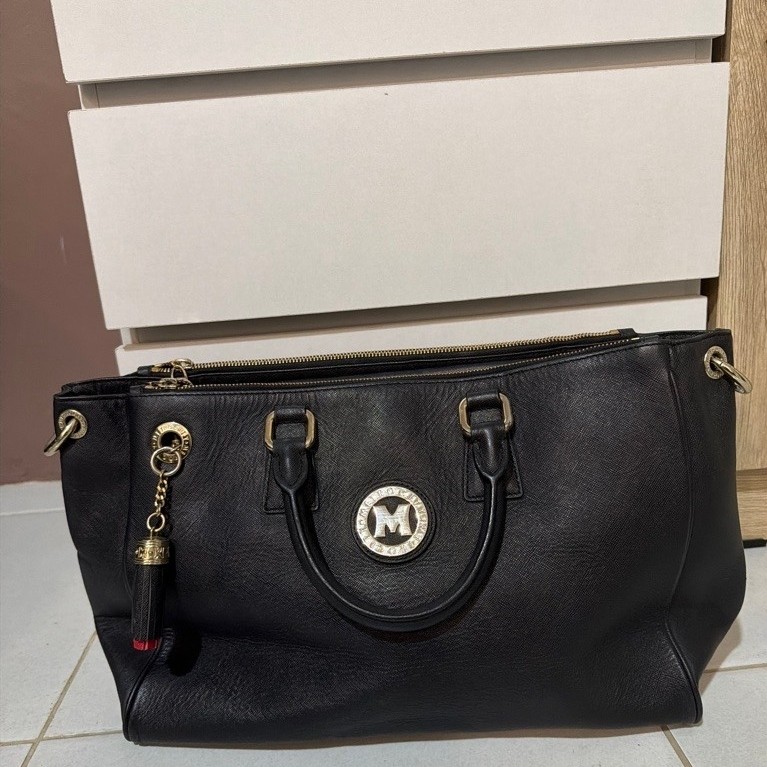 Metro City Black Tote Kulit Bag