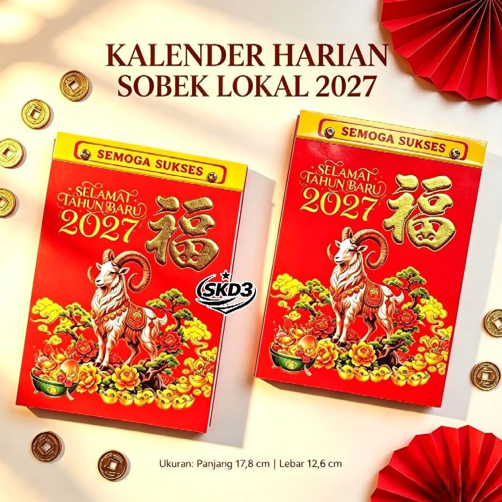 KALENDER HARIAN SOBEK 2027 LOKAL UKURAN SEDANG//KALENDER SOBEK LOKAL AO