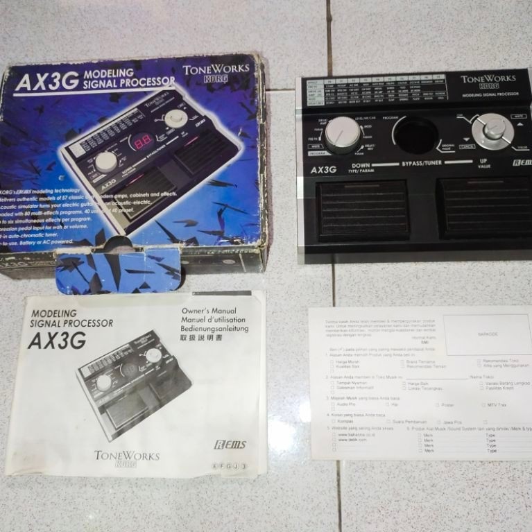 PEDAL MULTI EFEK GITAR KORG AX3G ORIGINAL MADE IN JAPAN (SUPER MULUS) Efek Gitar Tone Work Korg AX3G