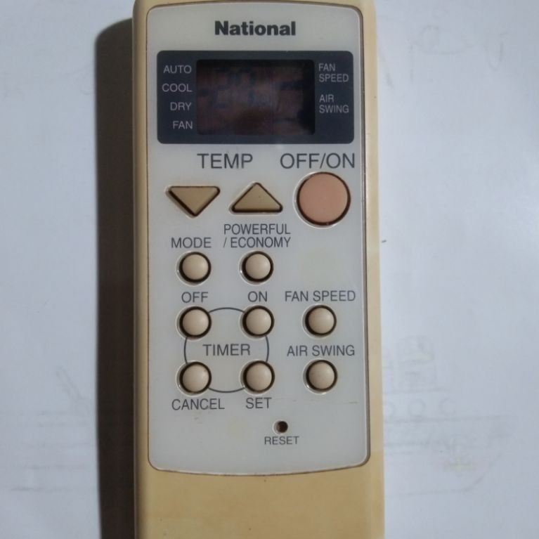 remot ac national a75c2347 berfungsi minus