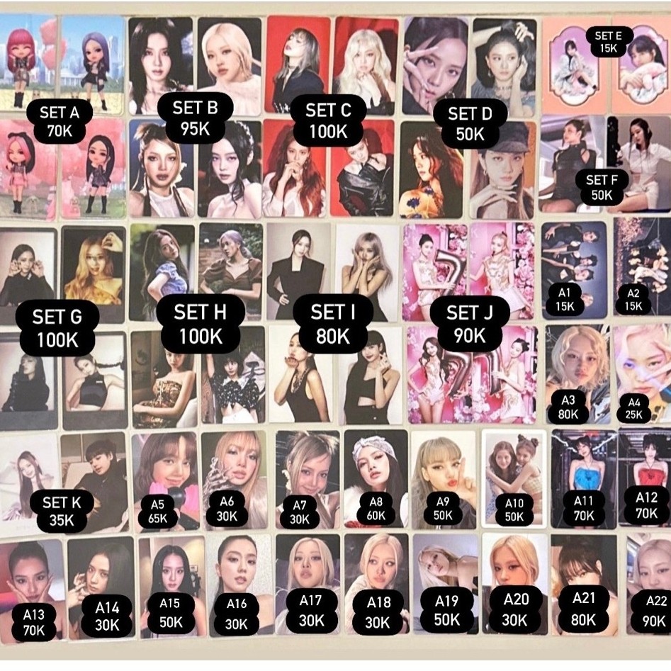 (BUY 5 GET 1) OFFICIAL PHOTOCARD BLACKPINK LISA JENNIE ROSE JISOO OFFICIAL RUBY ROSIE AMORTAGE HYLT 