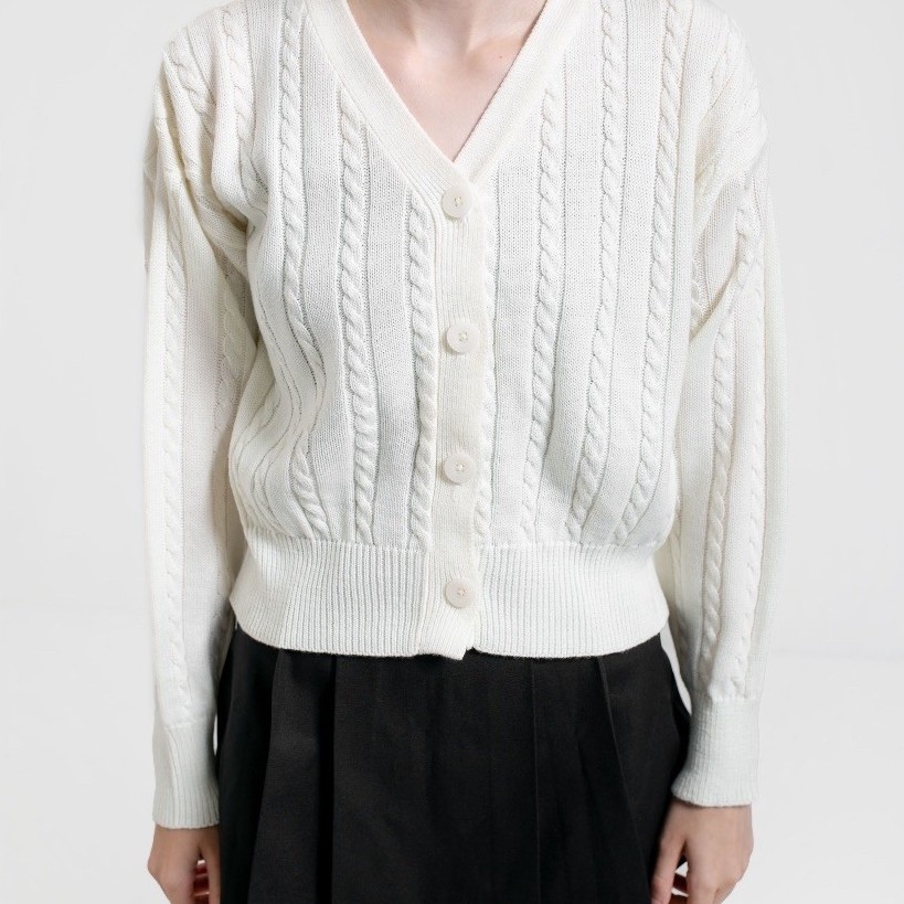 (PRELOVED) NIGOO Isla Cable Cardigan Knitwear
