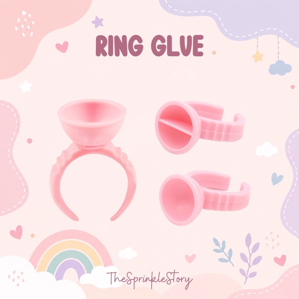 RING GLUE EYELASH EXTENSIONS PINK / CINCIN LEM BULU MATA EXTENSIONS