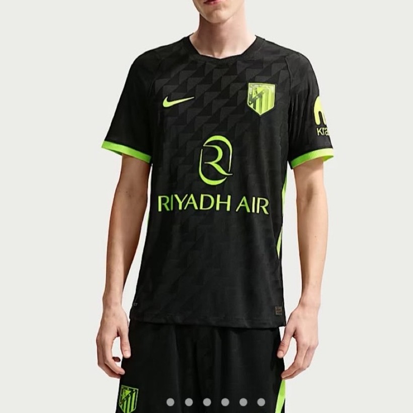 Nike Atletico Madrid 26/27 Match Away Jersey Authentic Black Volt Volt BNWT Original Resmi IR1435-01