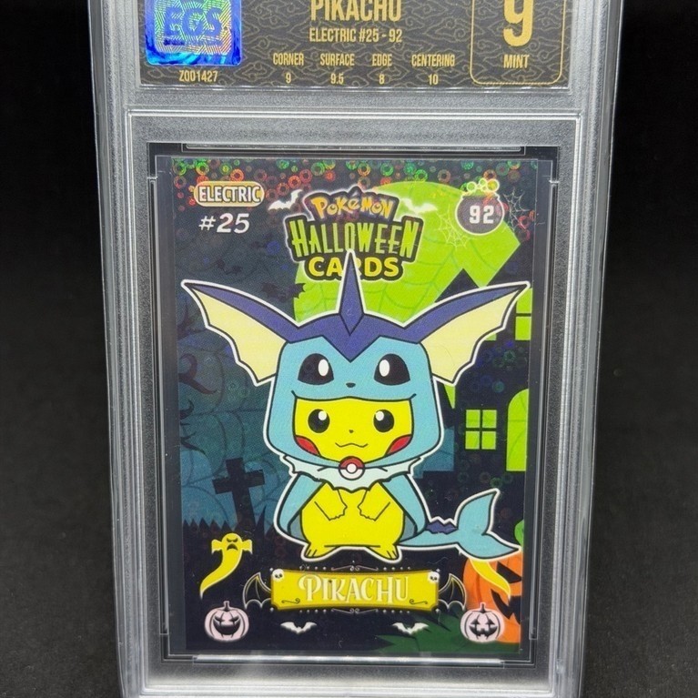 Pokemon pikachu vaporeon halloween card slab egs