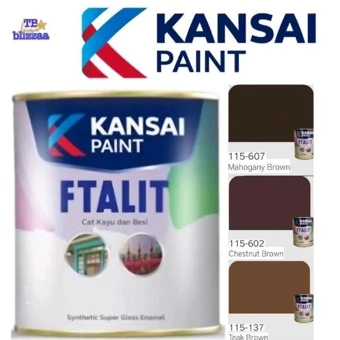 DS65 - Ftalit 1kg Ftalit Mahogany Brown 607 Ftalit Teak Brown 137 Ftalit Chestnut Brown 602 Cat Kayu